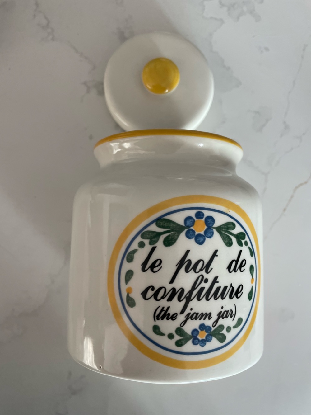 Vintage Sigma Tastesetter La Leçon de Français Jam Jar Le Pot de Confiture
